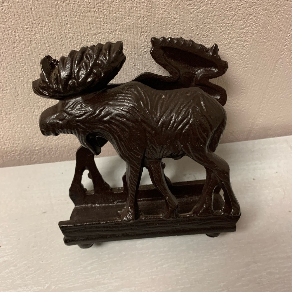 Metal Moose napkin holder